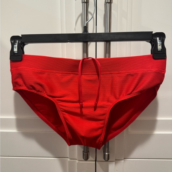 Charlie by MZ Square Cut Red Swim Brief - Small - Picture 3 of 6